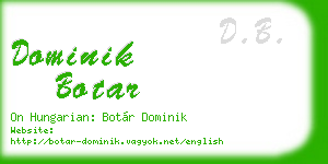 dominik botar business card
