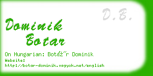 dominik botar business card